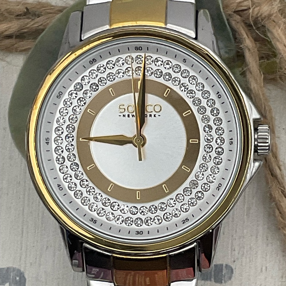 SO&CO New York Two-Tone‎ Crystal Watch